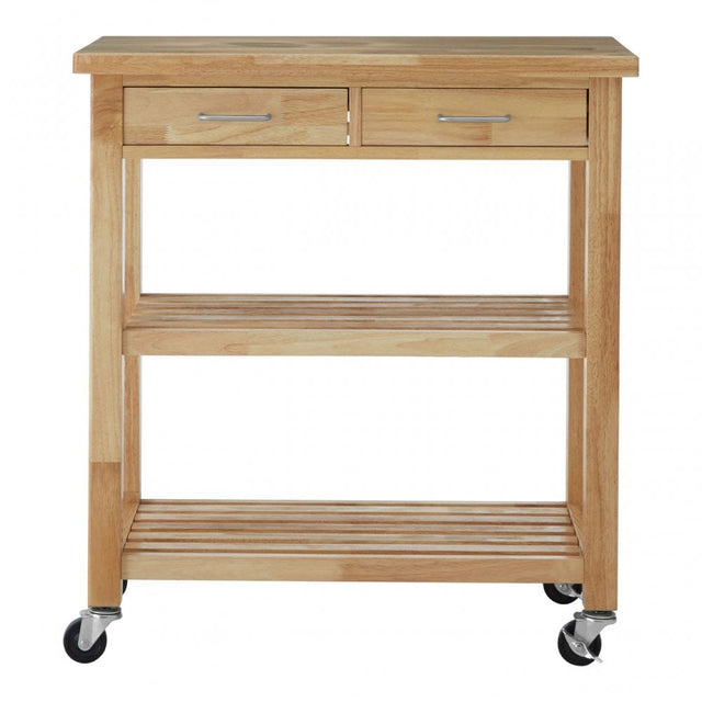 Kitchen Trolley, Rubberwood, Natural