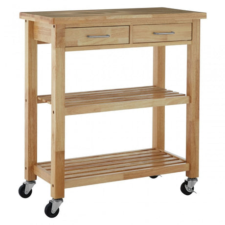 Kitchen Trolley, Rubberwood, Natural