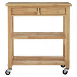 Kitchen Trolley, Rubberwood, Natural