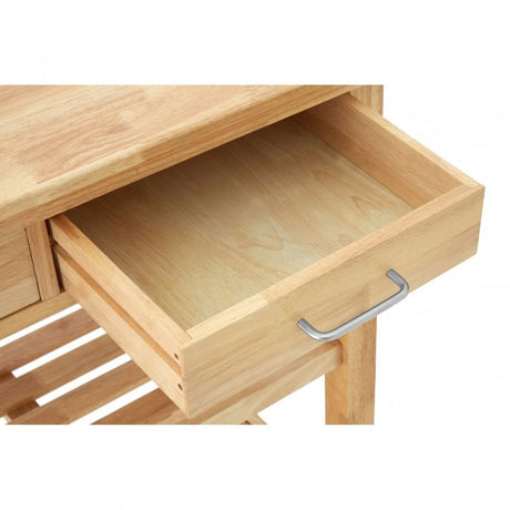 Kitchen Trolley, Rubberwood, Natural