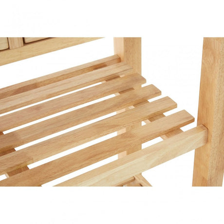 Kitchen Trolley, Rubberwood, Natural
