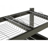 Kitchen Trolley, Wood, Pine Wood, Granite, Black