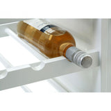 White Wood Kitchen Trolley with Bamboo Top