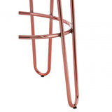 Brock Bar Stool, Elm Wood, Steel, Brown