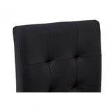 Buffet Regents Stitched Back Bar Chair, Leather, Rubberwood, Black