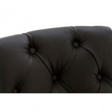 Buffet Regents Black Faux Leather Bar Chair, Leather, Rubberwood, Black