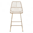 Brock Gold Metal Wire Tapered Bar Chair, Metal, Gold