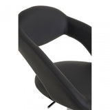 Taylor Grey Faux Leather Bar Chair, Chromed Foam, Grey