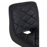 Tara Grey Faux Leather Bar Chair, Chromed Foam, Grey