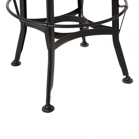 Ranch Foundry Style Bar Stool, Powder Coated Walnut Bentwood, Natural