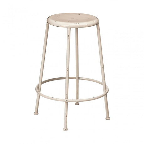 Hektor Hektor Artisan Stool, Metal, Cream