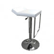 Stool, Raffia, Chrome, White