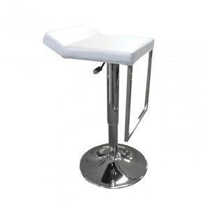 Stool, Raffia, Chrome, White