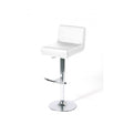 Bar Stool, Leather Effect, Diamante, White