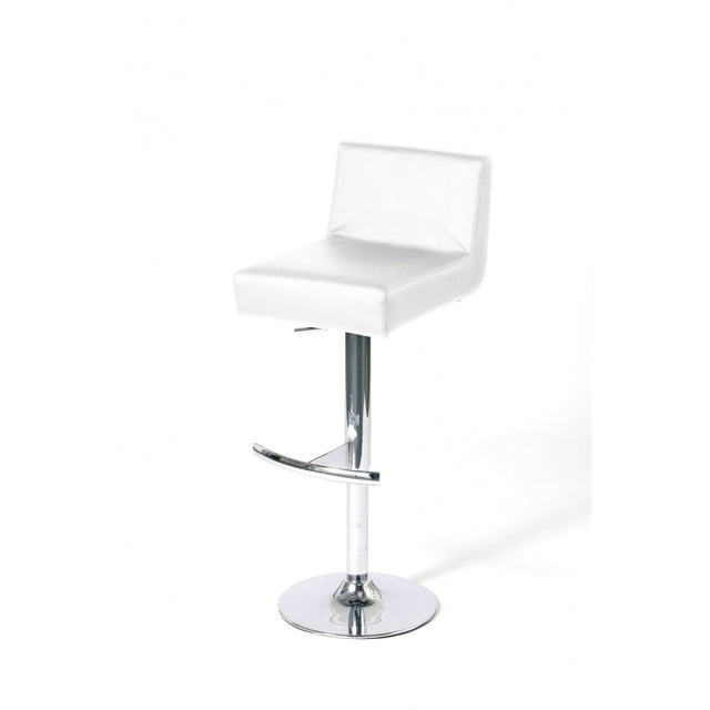 Bar Stool, Leather Effect, Diamante, White