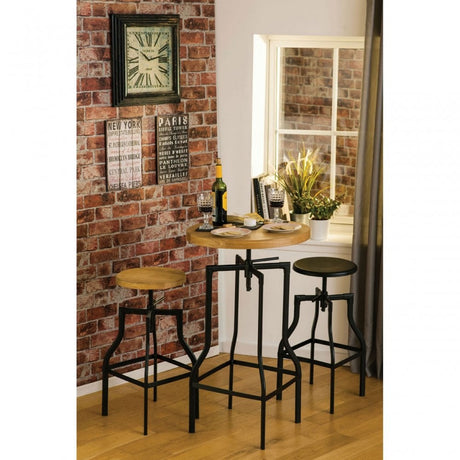 Ranch Foundry Style Bar Table, Ash Veneer,, Natural