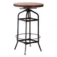 Ranch Foundry Style Bar Table, Powder Coated Walnut Bentwood, Natural