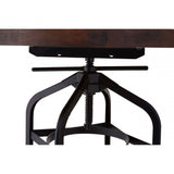 Ranch Foundry Style Bar Table, Powder Coated Walnut Bentwood, Natural