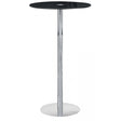 Bar Table, Glass, Chrome, Black