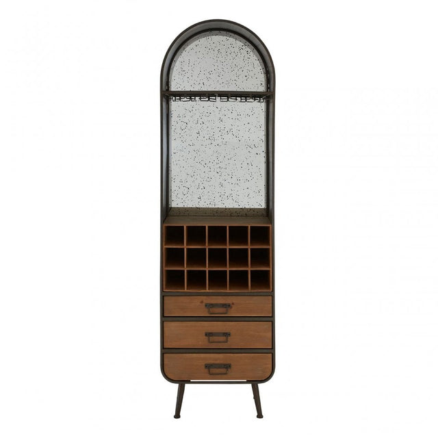Unity Bar Cabinet, Fir Wood, Brown