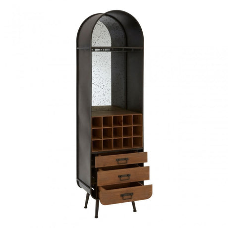 Unity Bar Cabinet, Fir Wood, Brown