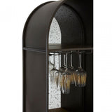 Unity Bar Cabinet, Fir Wood, Brown