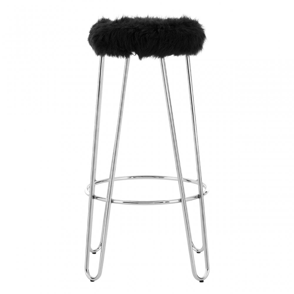 Brock Black Bar Stool, Black