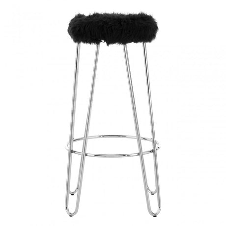 Brock Black Bar Stool, Black