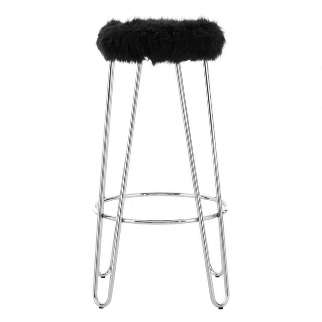 Brock Black Bar Stool, Black