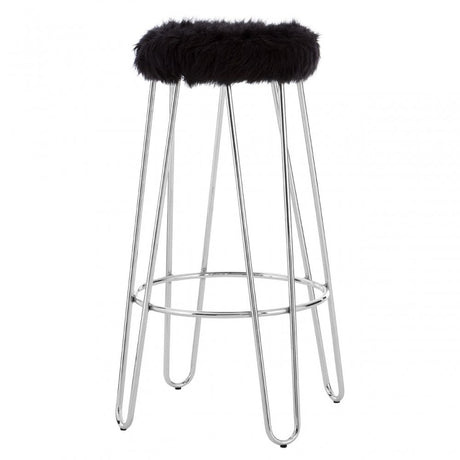 Brock Black Bar Stool, Black