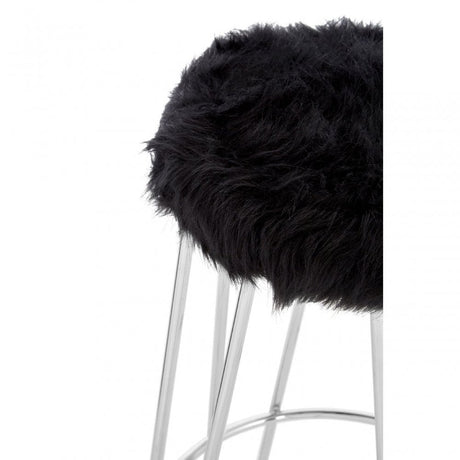 Brock Black Bar Stool, Black