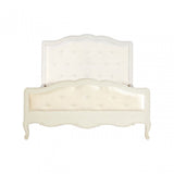 Charles White Double Bed, Bayur Wood, White
