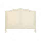 Charles White Double Bed, Bayur Wood, White