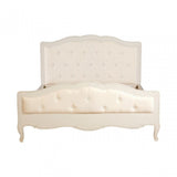 Charles White Kingsize Bed, Bayur Wood, White