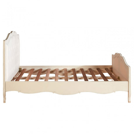 Charles White Kingsize Bed, Bayur Wood, White
