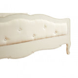 Charles White Kingsize Bed, Bayur Wood, White
