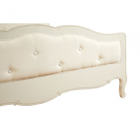 Charles White Kingsize Bed, Bayur Wood, White