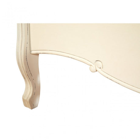 Charles White Kingsize Bed, Bayur Wood, White