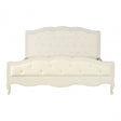 Charles White Super Kingsize Bed, Bayur Wood, White