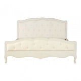 Charles White Super Kingsize Bed, Bayur Wood, White