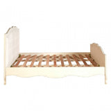 Charles White Super Kingsize Bed, Bayur Wood, White