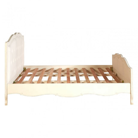 Charles White Super Kingsize Bed, Bayur Wood, White