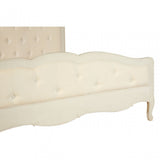 Charles White Super Kingsize Bed, Bayur Wood, White
