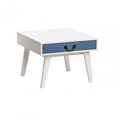 Valonea Side Table, Wood, Wood, White