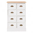Austin 8 Drawers Chest, Wood, Paulownia Wood, Iron, White