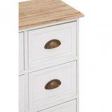 Austin 8 Drawers Chest, Wood, Paulownia Wood, Iron, White