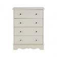 Emily Kids Fir Wood and Mdf Drawer Chest In Cream