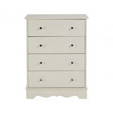 Emily Kids Fir Wood and Mdf Drawer Chest In Cream