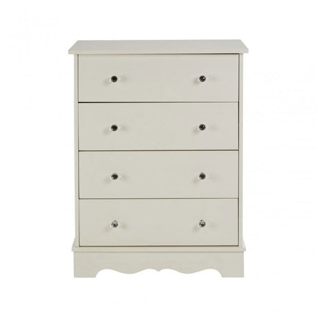 Emily Kids Fir Wood and Mdf Drawer Chest In Cream