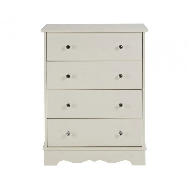 Emily Kids Fir Wood and Mdf Drawer Chest In Cream